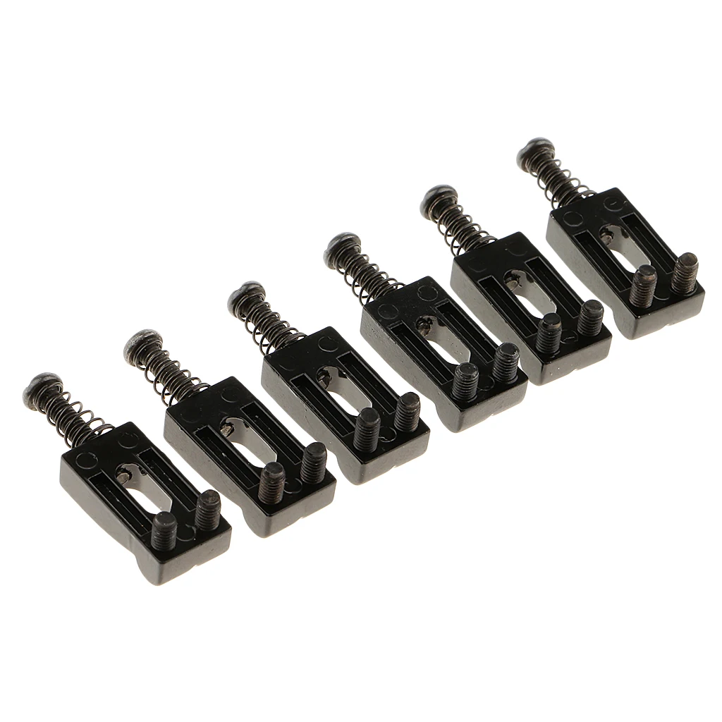 6 Pcs/Set Guitar Tremolo Concave Saddles for Electric Guitar String Savers Replacement Stringed Instruments Parts