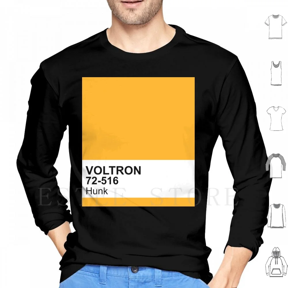 Hunk Pantone Hoodies Voltron Legendary Cartoon 80s Vld Lance Keith Hunk Pidge Shiro Allure Garrison Space Coran