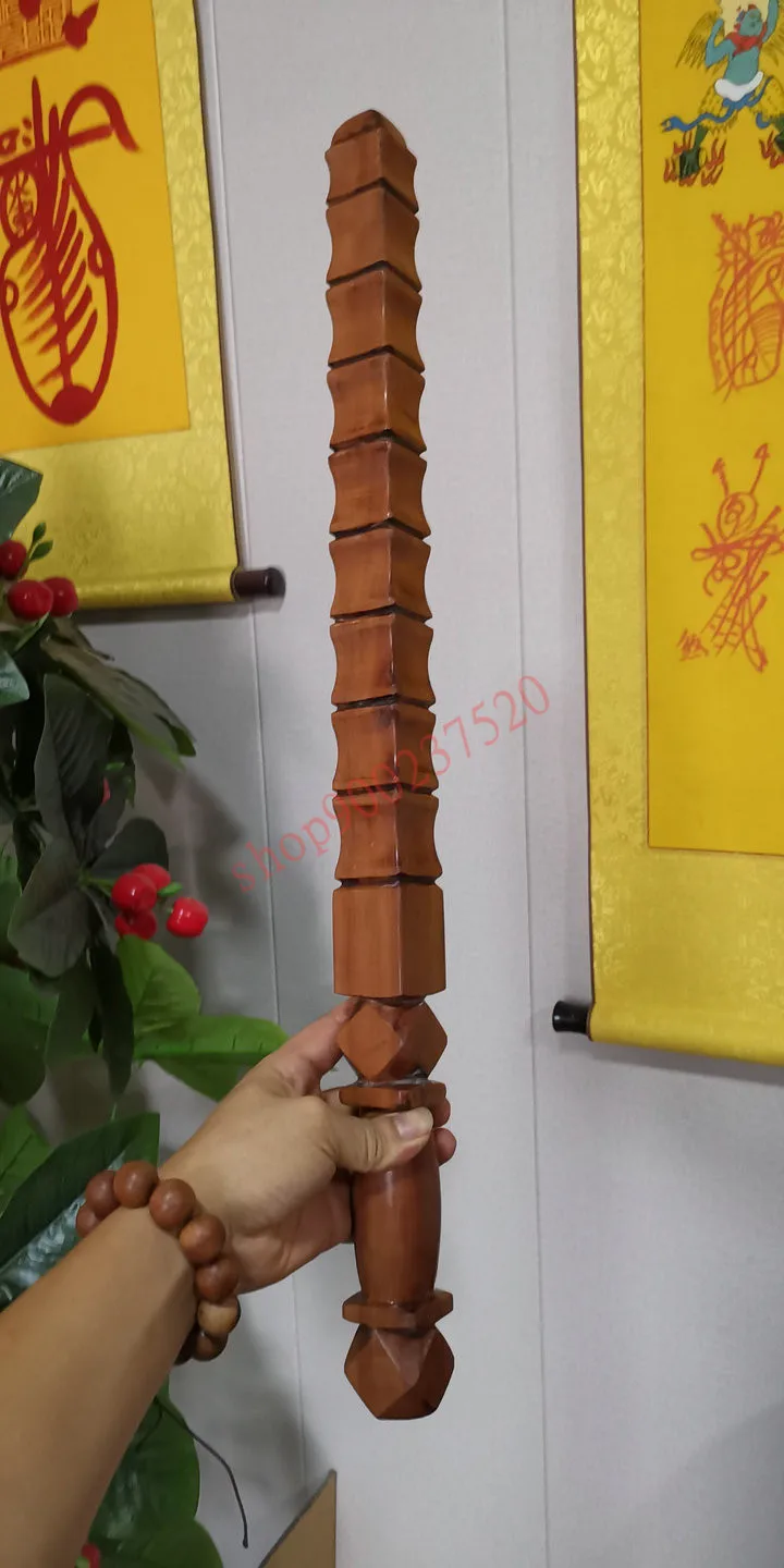 To strike God's whip, nine section whip, lightning stroke jujube wood, Zhao Gongming, Taoist magic weapon, wind mace