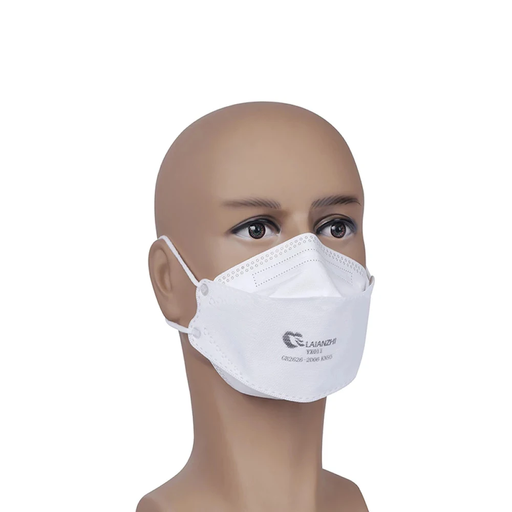 LAIANZHI KN95 Masks CE Mascarillas Fish Shape Breathable Ear Wear Respirator Anti-Dust Mouth Mask Protective White Masks