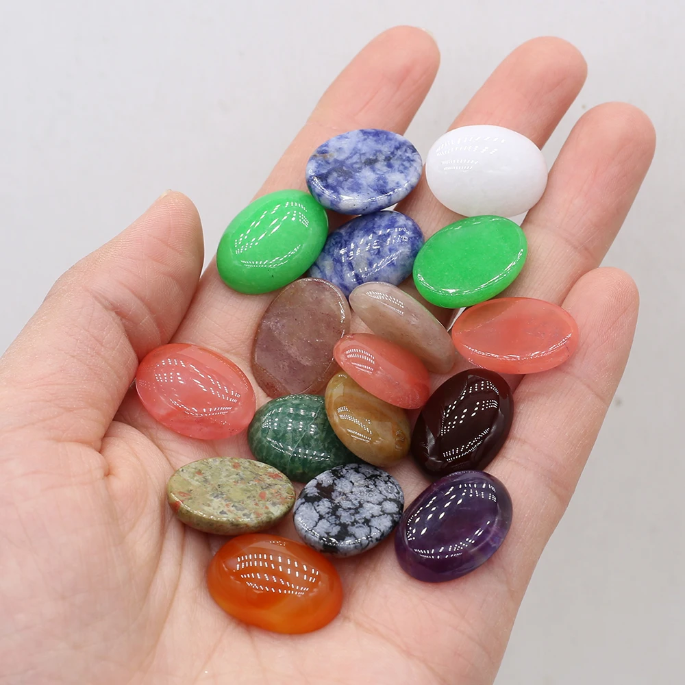 10pcs/lot Natural Stone Cabochon Bead Mix Color Natural Agates Loose Bead for for Women DIY Jewerly Necklace Bracelet