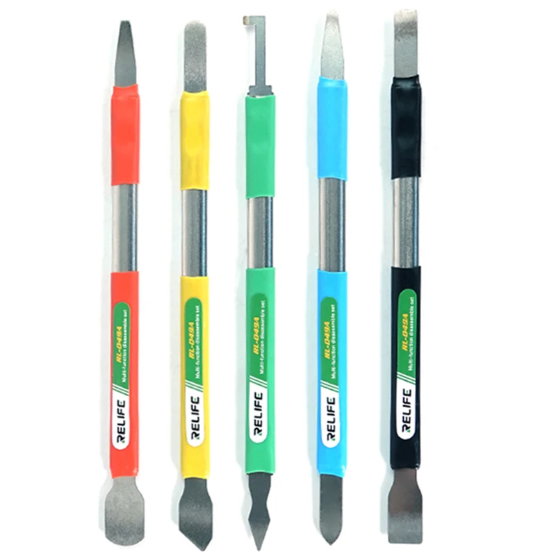 RELIFE RL-049A-palanca de desmontaje multifuncional de doble cabezal, adecuada para eliminar pegamento y raspar, de estaño