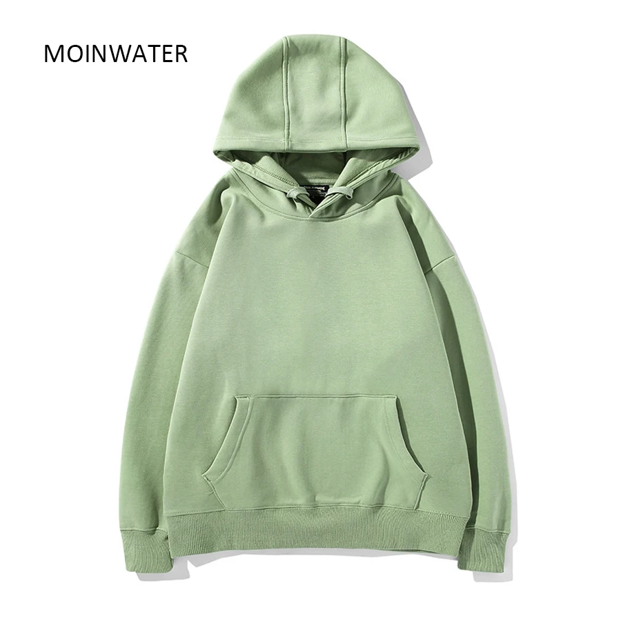 

MOINWATER Women New Thick Hoodies for Winter Female Warm Hooded Sweatshirts Lady White Black Hoody Tops MH2017