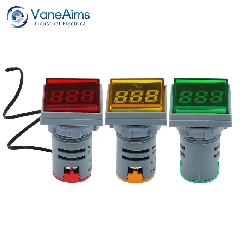 Thermometer van eaims 22mm Öffnungs loch Wechselstrom versorgung Temperatur messgerät Digital anzeige LED-Thermometer-25 ~ 150 ℃