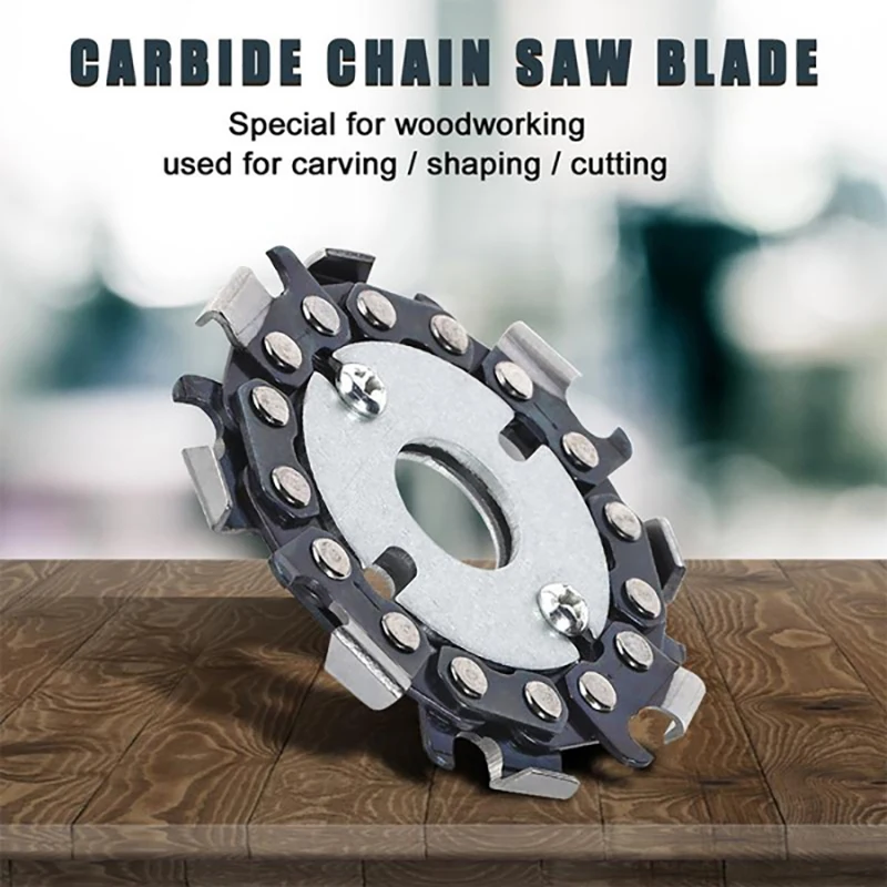 Wood Carving Disc 2.5 Inch Carbide Chain Saw Blade Used for Angle Grinder and Woodworking Carving/Shaping/Cutting