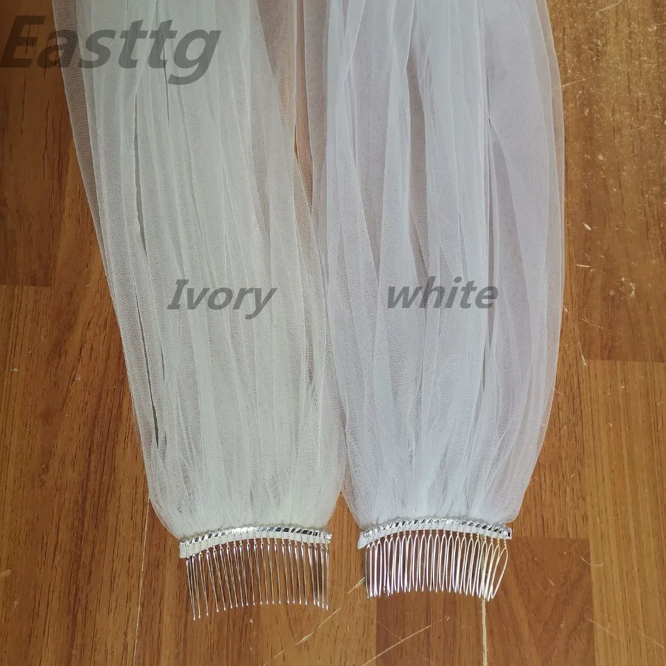 Physical picture Wedding Veil 3 Meters Cathedral Long Soft Bridal Veils With Comb White two layers Ivory Wedding Accessories