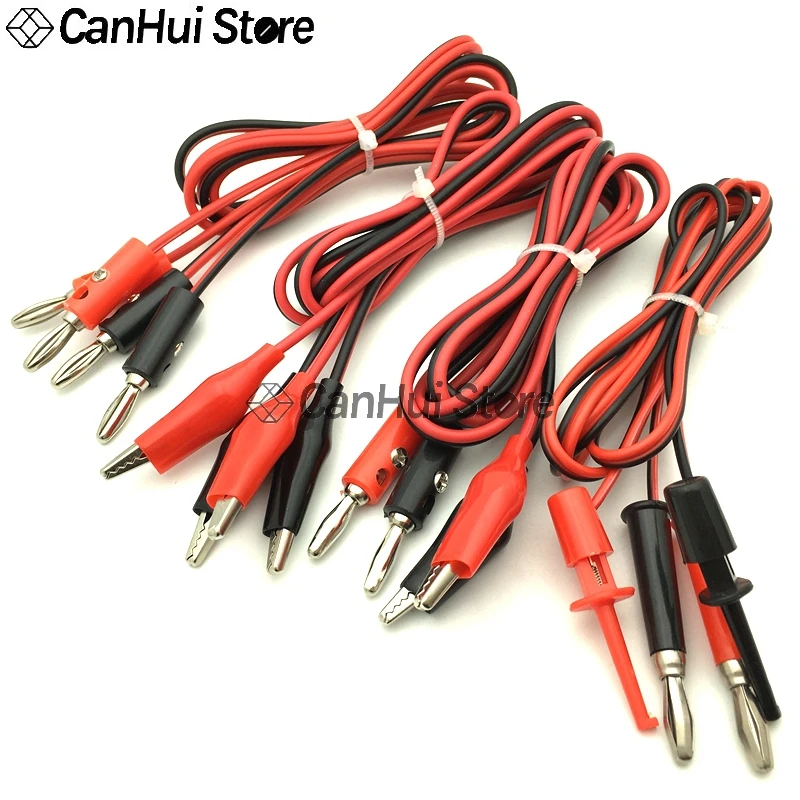 Alligator Clips Electrical DIY Test Lead Crocodile Clips 4MM Banana Plug Test hook Cable Connector Dual Tester Probe Multimeter