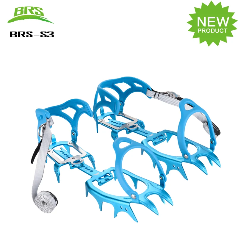 14 Teeth Claws Snow Crampons Special Al-Alloy Ice Gripper Outdoor Climbing Mountaineering Equipment Non-Slip Crampons BRS-S3