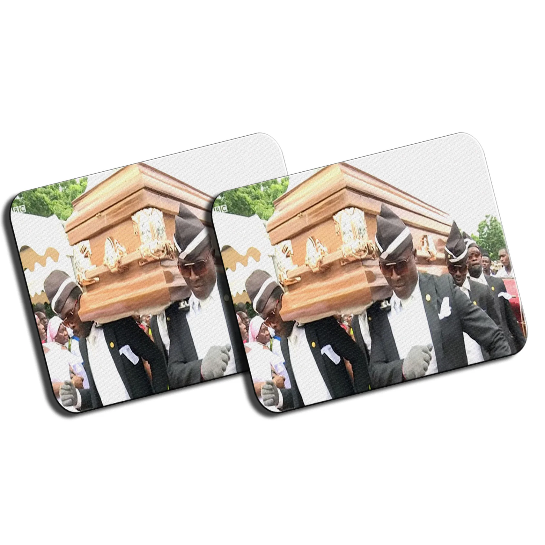 PACK 2 ALFOMBRILLAS GRANDES NEGROS BAILANDO CON ATAUD mousepad raton
