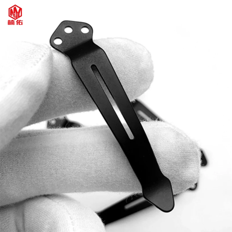 1PCS Titanium Alloy Foldable Pocket Knife Back Clip Outdoor Portable Folding Knife Custom Back Clip