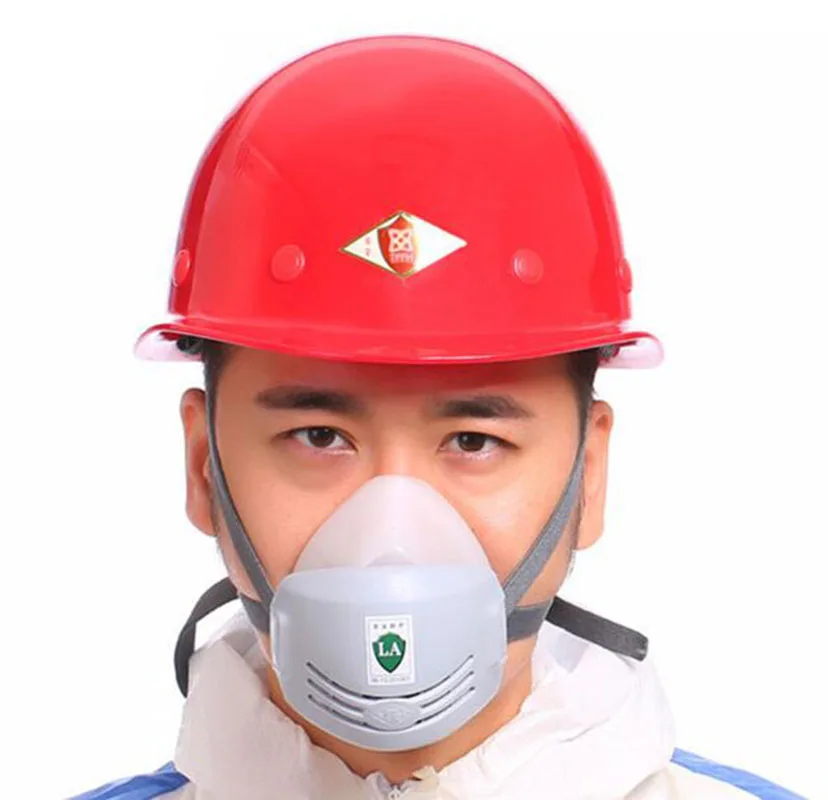 Replaceable 20 filter industrial dust masks, paint polished antifouling masks, construction safety rubber dust masks