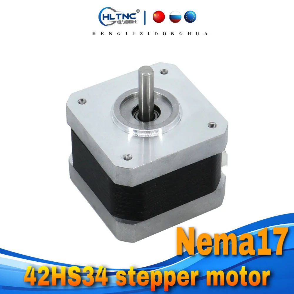 

HLTNC Nema 17 42hs34 17hs34 1,2 кг.см 1a 34 мм 42 двигателя 4-выводной 2-фазный 3D-принтер с ЧПУ Reprap Печать XYZ