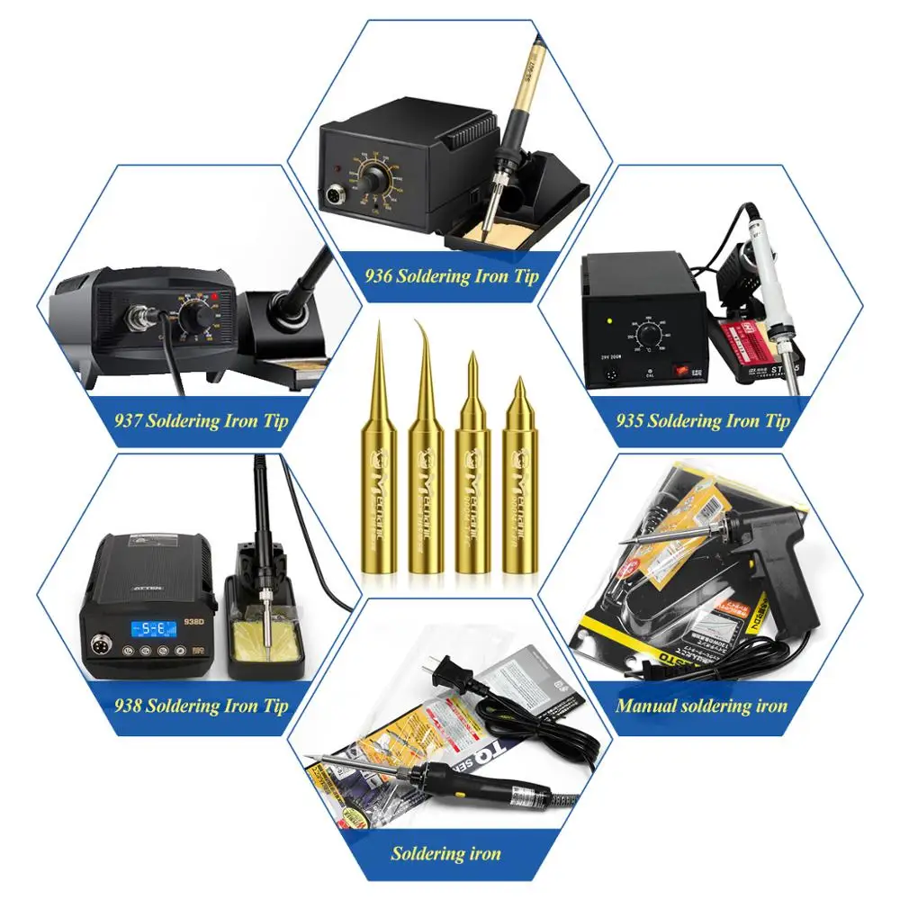 Imagem -05 - Mecânico-cobre Puro Ferro de Solda Elétrica Ponta Soldagem Bga Solda Celular Fingerprint Repair Station Tool Kits 900m-t-fc fr