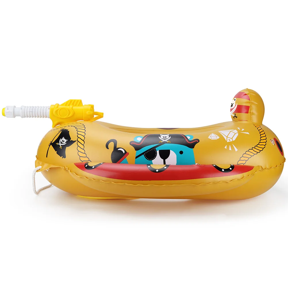 Baby Swimming Pool Float With Water Gun Accessories Swim Ring Inflatable Floating Fun Toys Swim Seat Boat For 3-6Y