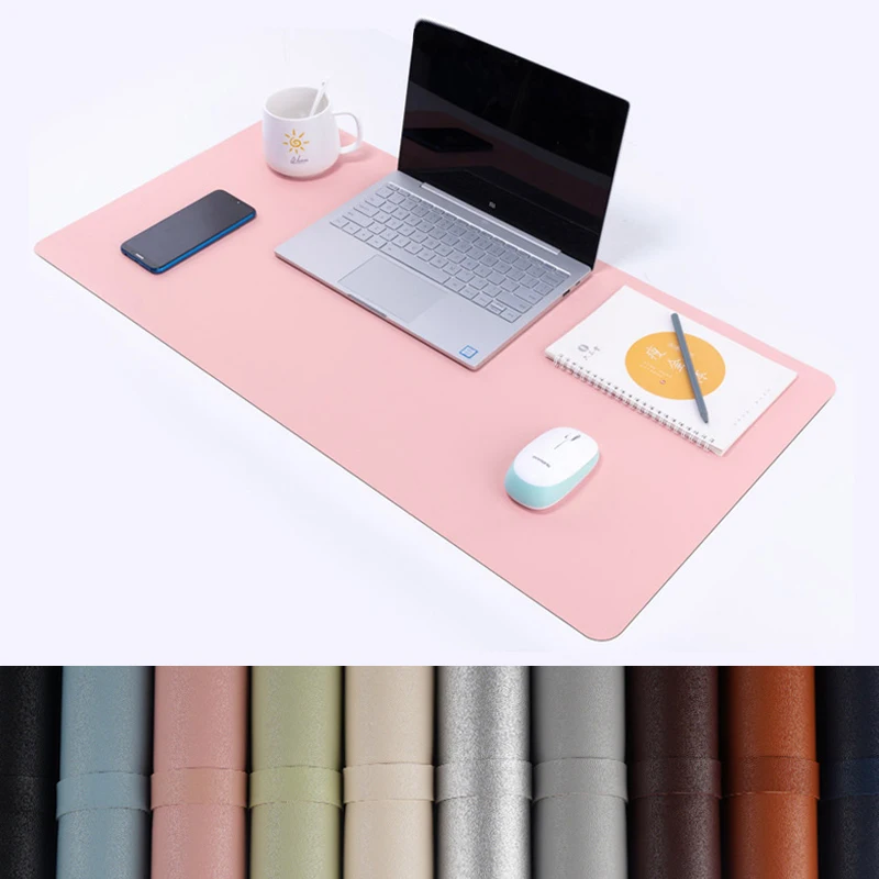 Portable Large Gaming Mouse pad Lock Edge PU Leather Desk Mat Home Office Protective dining Desk Writing Mat Desktop Laptop Mat