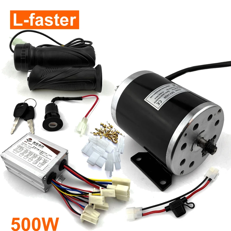 High Speed UNITE Electric Scooter Brush Motor Kit, Upgrade Conversion Kit, Child Motorcycle, MX350, 24V, 36V, 48V, 500W, MY1020