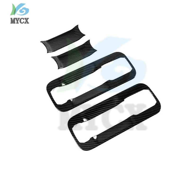 

Fit for Ford Raptor F-150 2015-2020 Car Accessories ABS Carbon Color Car Door Cup Bowl Cover Trim 4pcs