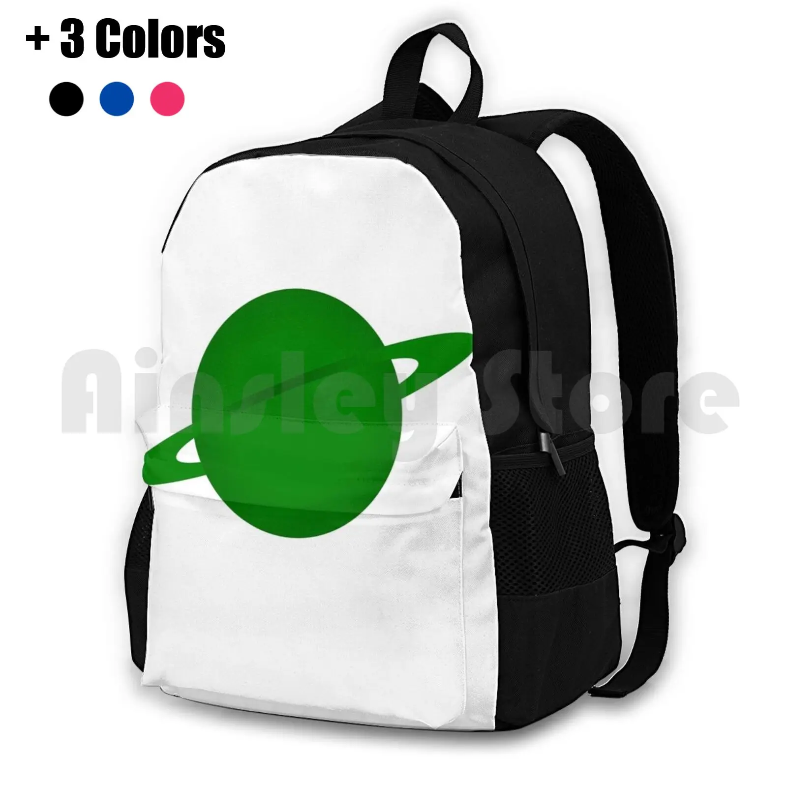 حقيبة ظهر Ringed Green Planet للمشي لمسافات طويلة في الهواء الطلق مقاومة للماء والتخييم والسفر الكوكب الكوني الخيال العلمي الخيال العلمي Syfy خارقة #2