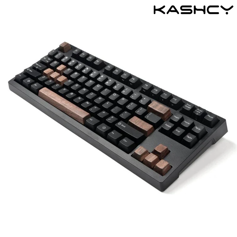 Kashcy wood keycap for mechanical keyboard walnut solid wooden keycaps spacebar Esc Cherry mx OEM