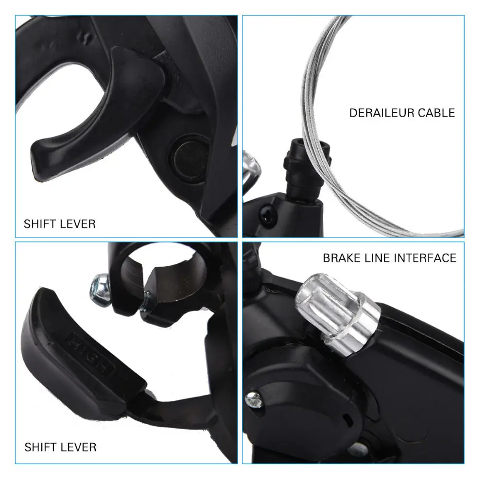 3x7 21 Speed Bicycle Shifter Levers Brake Cycling Disc Handle Brake Levers With Shift Cable Bike Accessories For Road Bike MTB