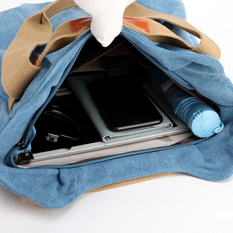 Leinwand Hobos Tasche Frauen Handtaschen weibliche Designer große Kapazität Freizeit Umhängetaschen für Reise wochen ende Outdoor Bolasas Farben – Detail 13