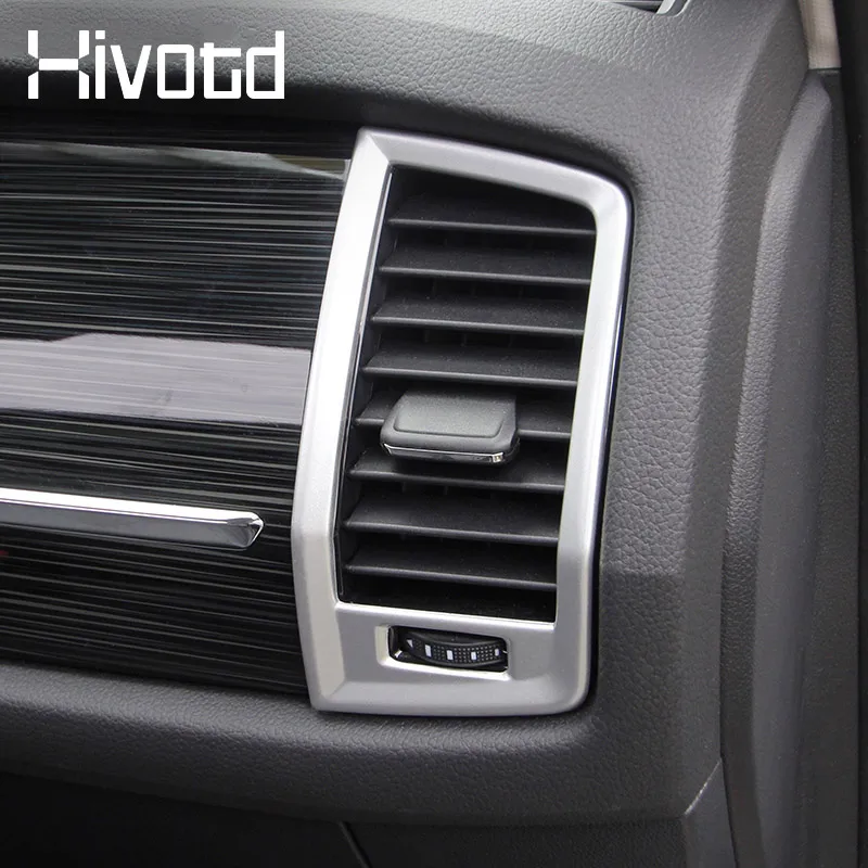 For Skoda Karoq 2023 2024 Accessories Car Front Air Outlet Cover Stainless Steel Auto Air Vent Panel Outlet Shell Chrome Trim