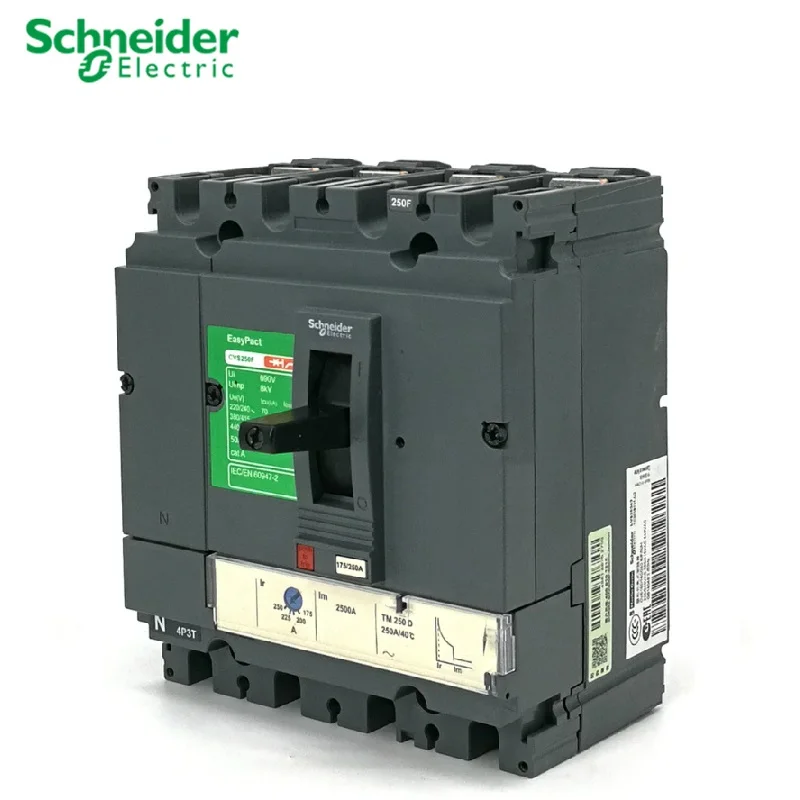 Schneider electric Molded-Case Circuit Breakers Switch MCCB CVS250F  4P  TMD200A 250A 36KA rms