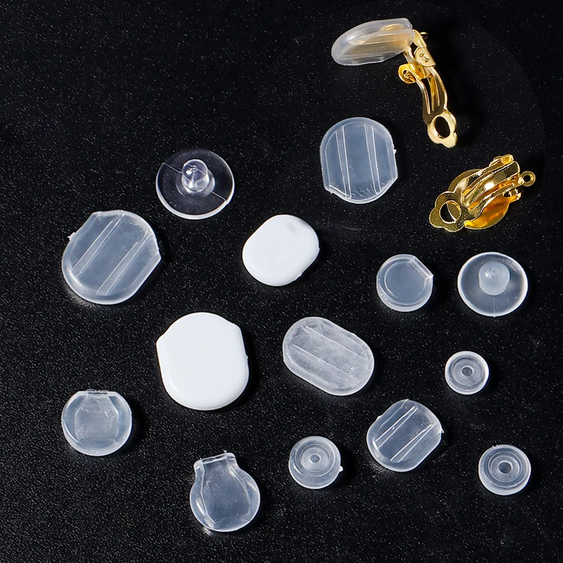 10 teile/los Transparent Weichen Silikon Anti-Schmerzen Pad Ohr Clip Anti-Schmerzen Pad Für Ohrringe Zubehör DIY Schmuck erkenntnisse Großhandel