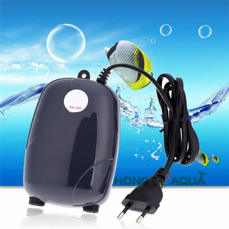 Fish tank Oxygen pump Aeration pump Mute Small oxygen machine Aquarium supplies Air Pump Single Double RS-390 RS-290