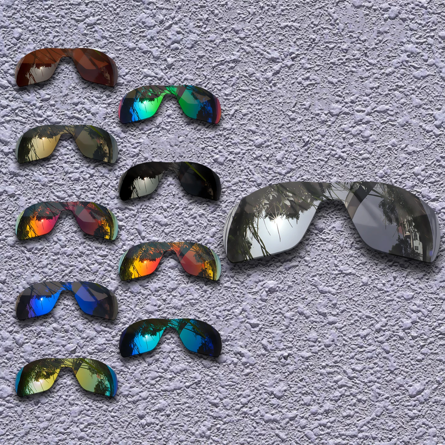 Silver Titanium Polarized Replacement Lenses for OffShoot Sunglasses