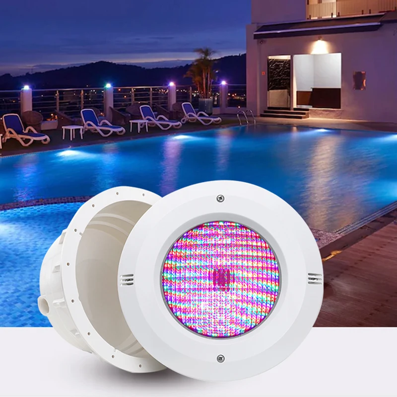 2pcs/lot  LED embedded pool with transformer 12V ABS RGB changeable waterproof underwater lights IP68 embedded waterscape lights