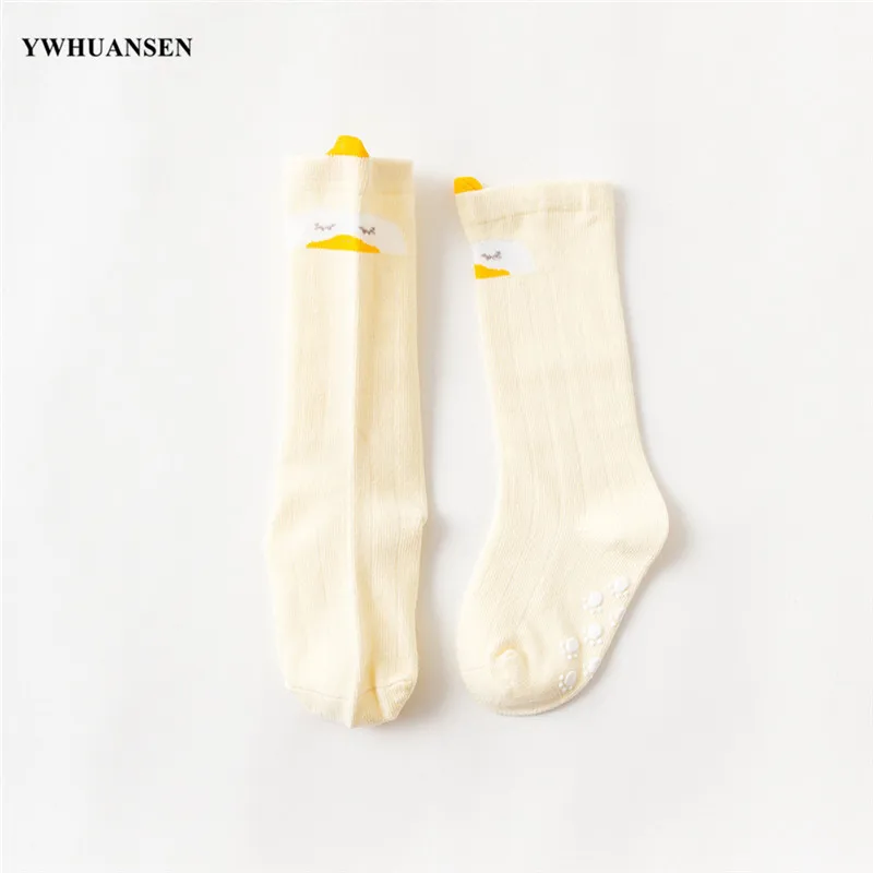 1 Pair 0 to 24M Cute Fox Baby Sock Non Slip With Grips Cotton Long Socks For Infant Girls Boys Newborn Knee High Socks 2020