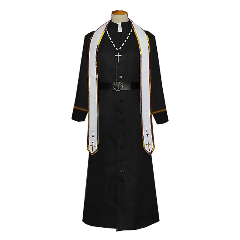 

Anime VTuber kanae nijisanji Kuzuha Uniform Any Size Cosplay Costume priest costume with necklace