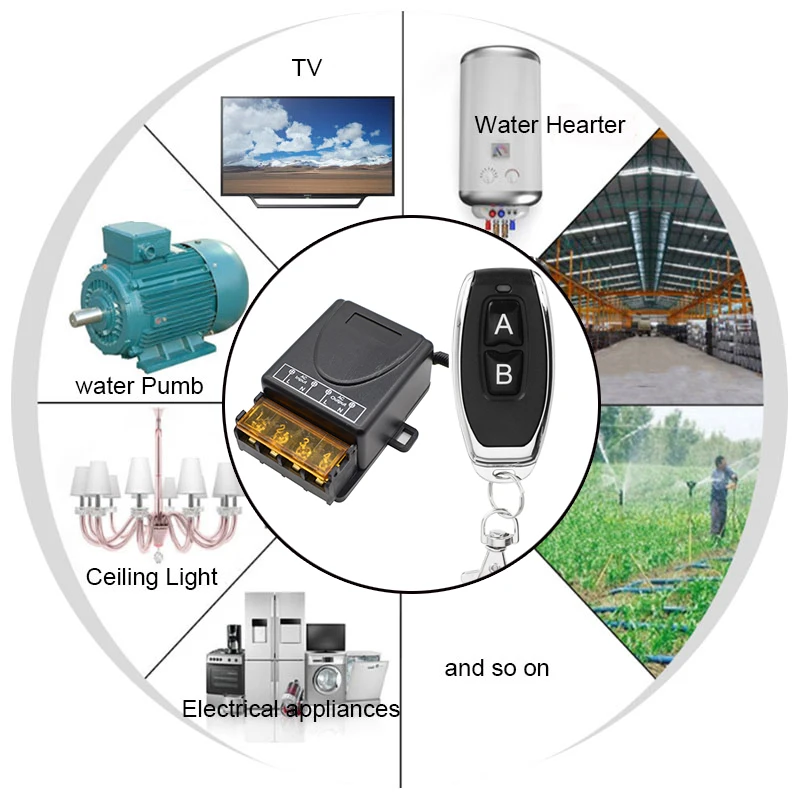 DC 12V 24V bezprzewodowy pilot zdalnego przełącznik kontrolera AC 220V 110V MAX 30A uniwersalne moduł przekaźnika odbiorczego szerokie napięcie