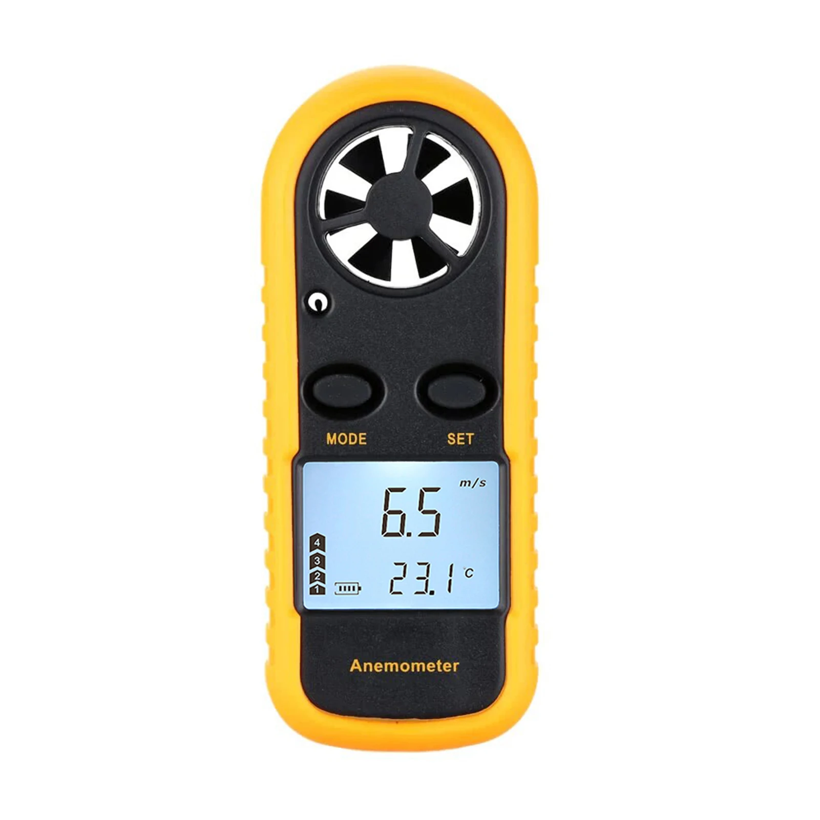 GM816 Digital Anemometer Mini LCD Wind Speed Air Velocity Temperature Measuring with Backlight Display Temperature Tester