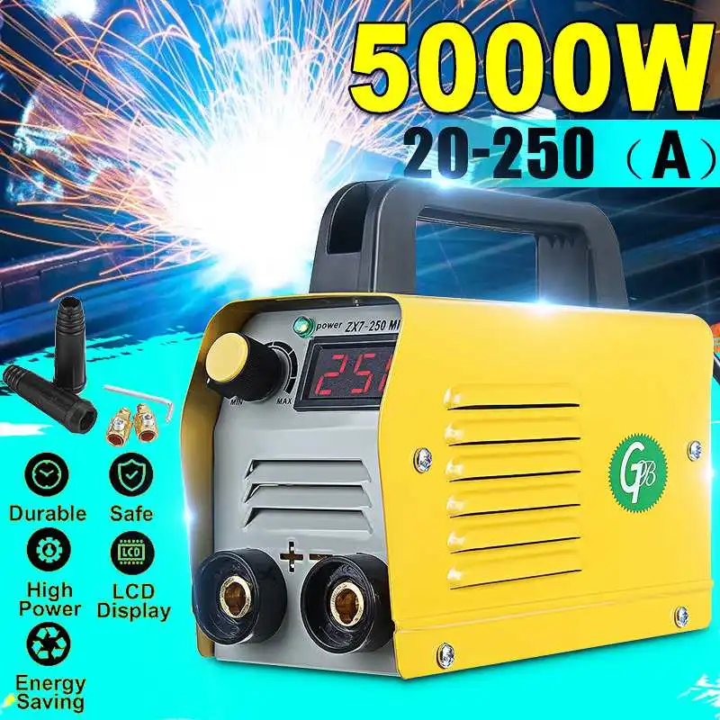5000W Arc Welders 250A Mini Welding Equipmen Welding Machine Welding Inverter Welderg Tool Welding Working With LCD Display