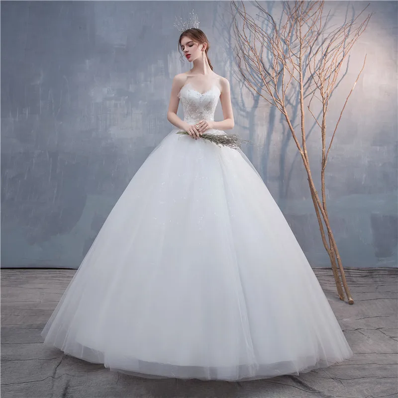 Angepasst Mode Licht Hochzeit Kleid Einfache Perlen Spitze Appliques Brautkleider Kleid Vestido De Novia Plus Größe Echt Foto