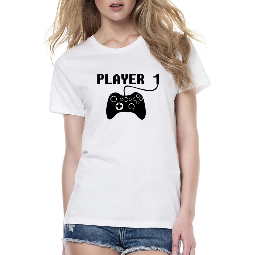 Player 1 Player 2 Matching Family Clothes Father Mother Kids Tshirts Dad Boy Match Tops Players Shirts Family Look Clothes