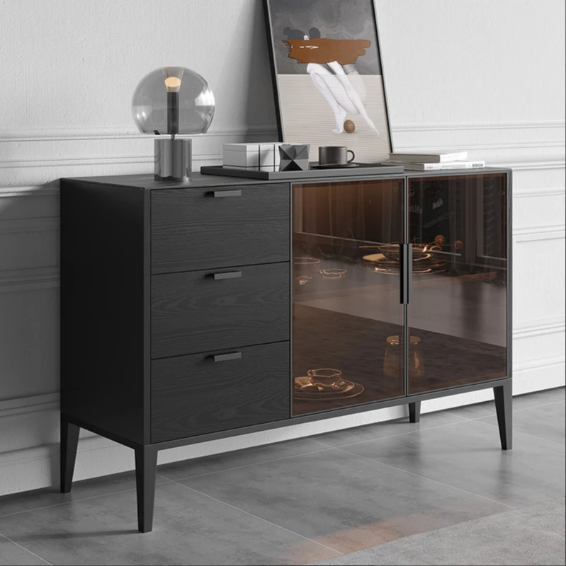

Solid wood rock plate dining cabinet living room against the wall home side cabinet tea cabinet kitchen cupboard