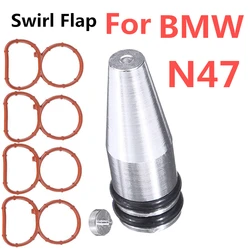 Admissão Manifold Swirl Flaps, em branco Remoção Plug Bung com Juntas, liga de alumínio, alta qualidade, BMW 2.0, N47, 22mm, Excluir