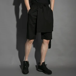 Men's summer thin fashion trend personality nightclub wind five minute pants casual loose patchwork shorts