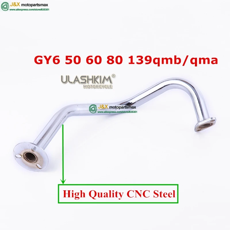 GY6 50cc 139qmb 139qma  contact pipe EXHAUST PIPE Universal Scooter Motorcycle Exhaust Muffler Contact pipe To Engine GY6 50 80