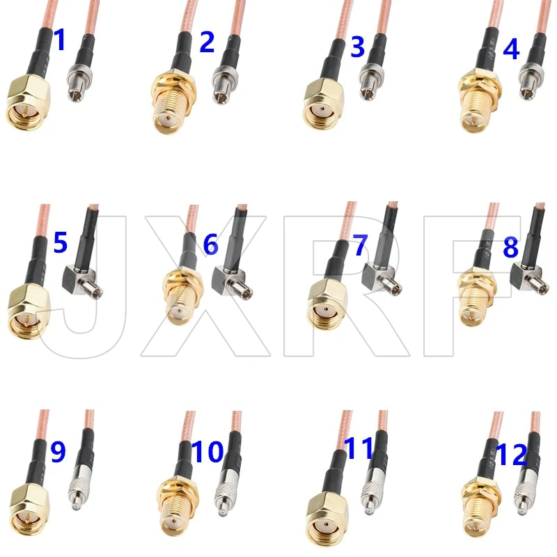 SMA Male Female Jack To TS9 Male Female straight Right Angle RG316 Pigtail RF Coax Cable Adapter For HUAWEI Modem Antenna