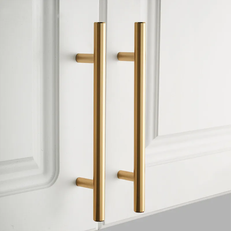 Stainless Steel Straight Cupboard Handles Knobs Brushed Black Gold Kitchen Door Handles Cabinet Pull Furniture Handle Muebles