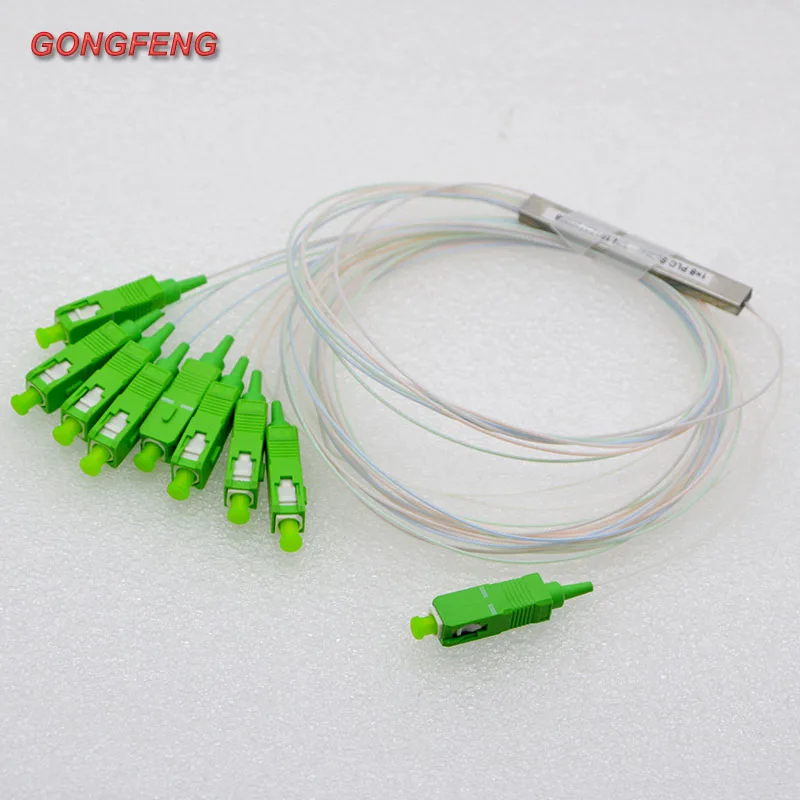 10pcs New Hot Sall PLC Fiber Optical Mini-Module Splitter SC/APC1:8 Differential Optical Fiber Splitte Free Shipping  Wholesale