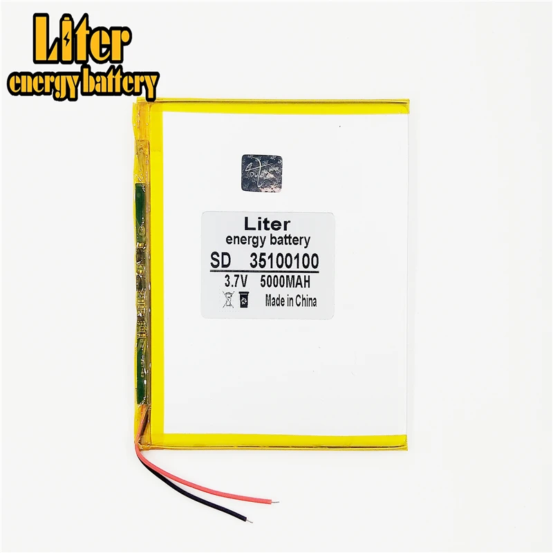 3.7V,5000mAH,35100100 polymer lithium battery for 3.7V 35100100 PLUG tablet pc,GPS,mp3,mp4 phone,speake rechargeable battery