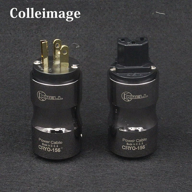 Krell 24K Gold Plated US Standard Male Mains AC Power Plug Audio HIFI US Famale Power Supply Socket