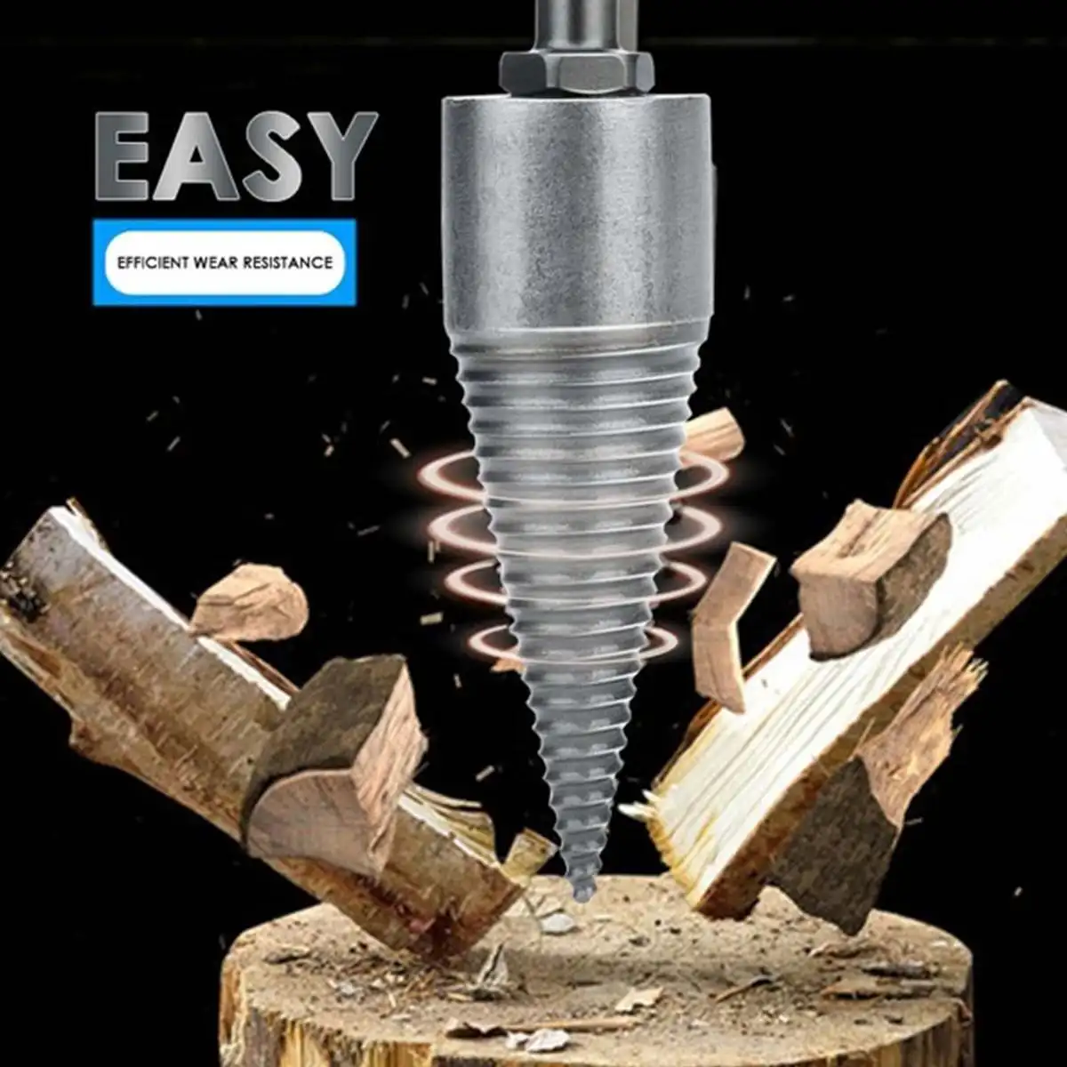 32mm/42mm/45mm 1PCS Holz Kegel Reibahle High Speed Stahl Brennholz Spaltung Bohrer harte Holz Kegel Splitter Bit Bohren Werkzeuge