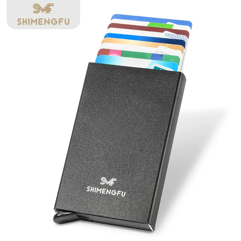 KEMY Rfid Credit Card Holder Slim Thin Pop Up Smart Wallets Men Women Business Bank Cardholder Aluminum Metal Card Pocket Case