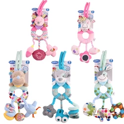 0-12 Months Baby Rattle Toys Newborn Cartoon Animal Infant Toddler Early Educational Dolls Plush Mobile Ring Bell Toy speelgoed